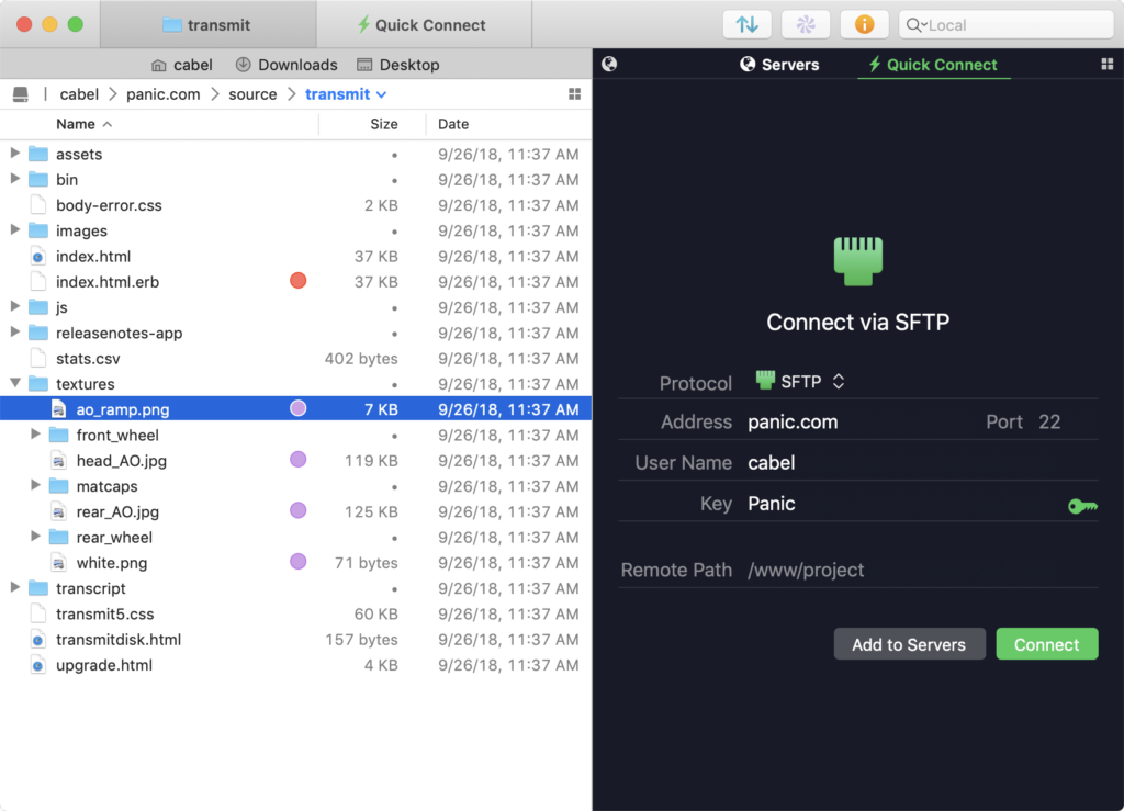 transmit ftp mac os x high sierra