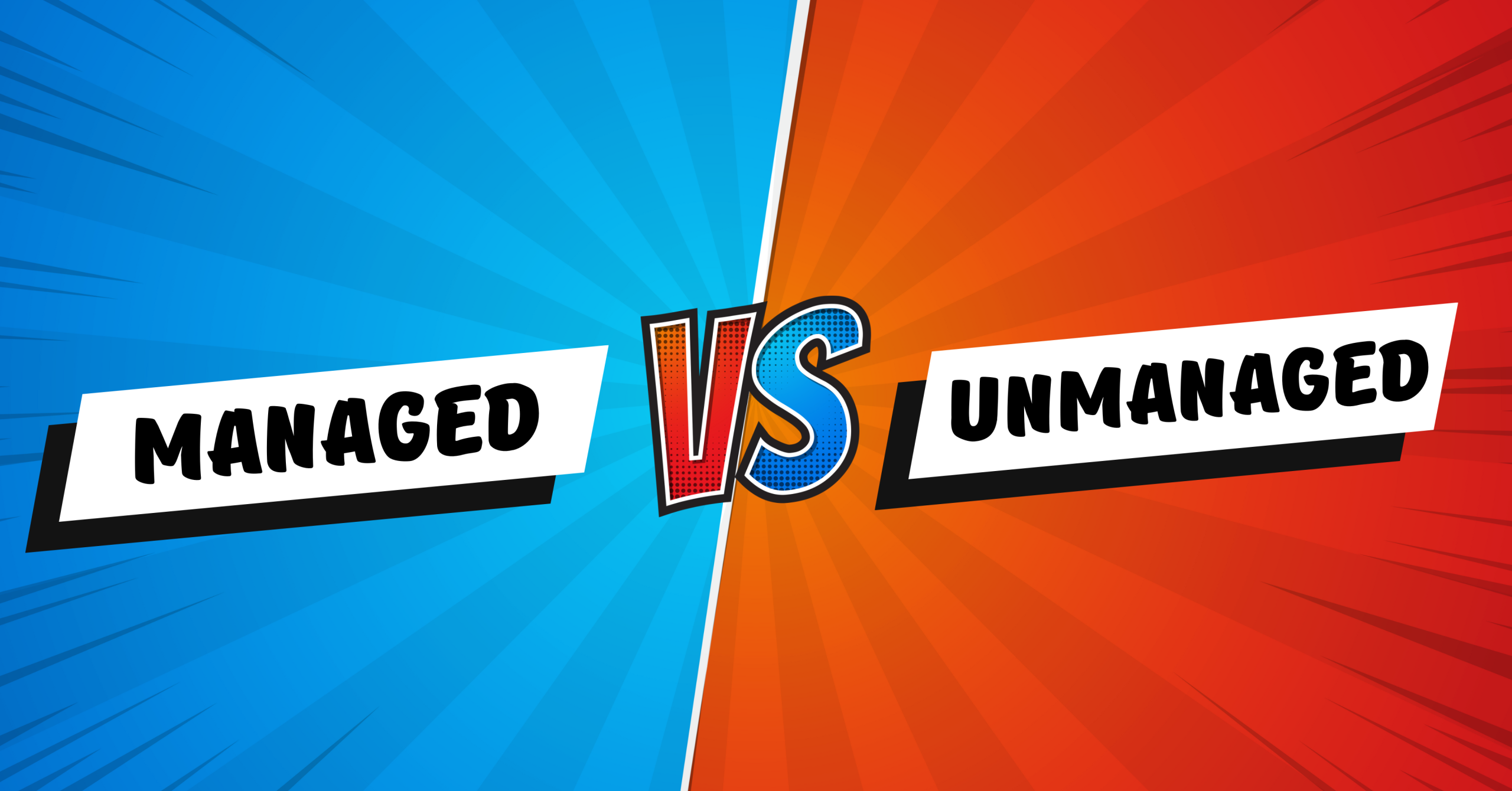 Managed vs Unmanaged VPS comparison showing hosting control, management and cost differences.