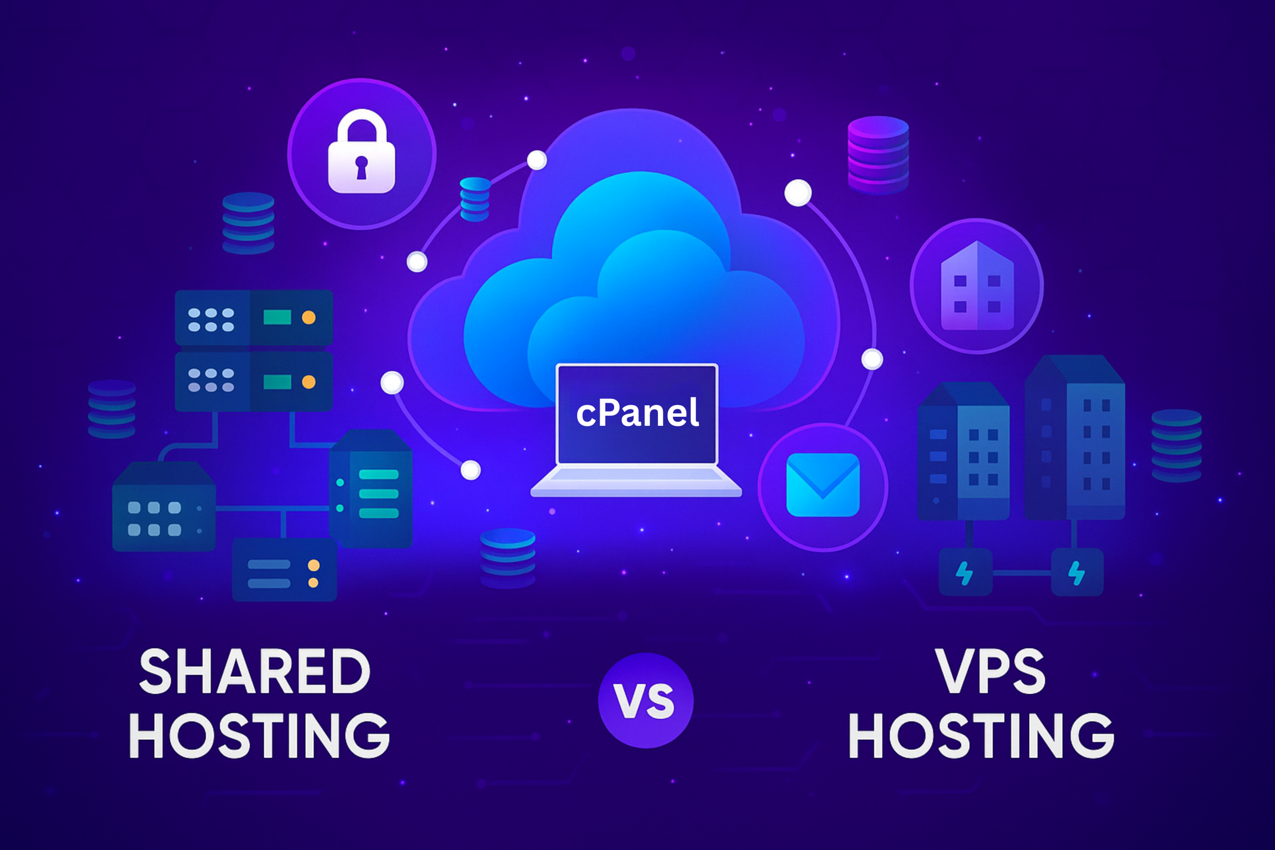 Shared Hosting vs VPS Hosting comparison chart